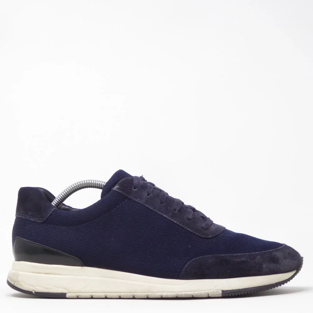 Vince Mens Lace Up Trainer Sneaker Navy Blue Suede Mesh Lace Up Size 10